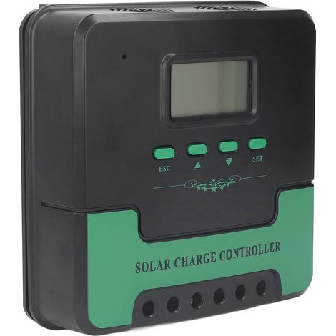 Régulateur de charge solaire MPPT 12 V/24 V avec identification automatique, panneau LCD, éclairage intelligent et charge de batterie 40 A (1/5)