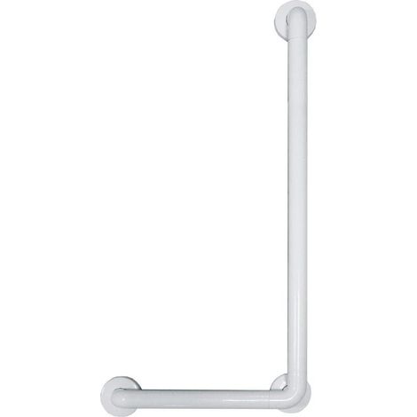 Barra diagonale maniglia doccia disabili inox bianca nofer 15159.W