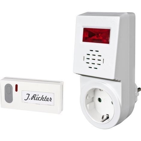 Elektrobock BZ3-1S Funk Türglocke mit Lichtanzeige und Schaltsteckdose