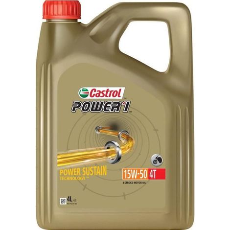 Huile moteur - CASTROL - Power1 4T 15W-50 - 4L (1/4)