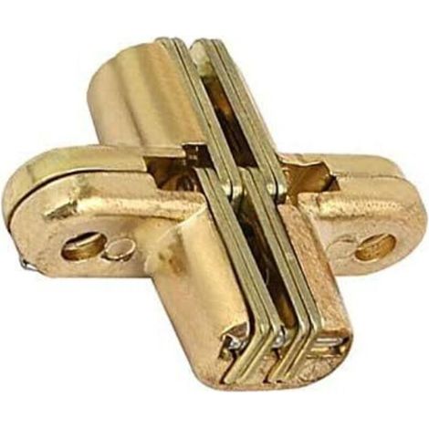 Charnière cachée, 1 charnière invisible 180 degrés en alliage de zinc doré invisible de porte en croix (1/5)