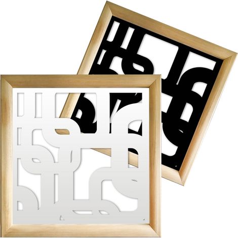SMART - Modules décoratifs en bois et PVC - Couleur : noir - Dimension : 73x73 cm