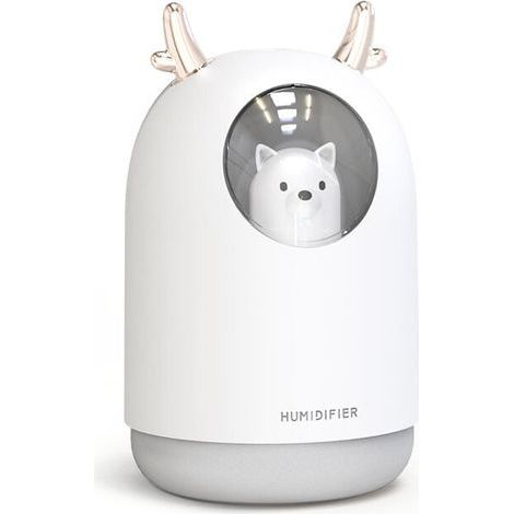 Humidificateur d'air ultrasonique 300 ml – Silencieux 26 dB – 7 couleurs LED – Pour pièces jusqu'à 20 m² (1/4)