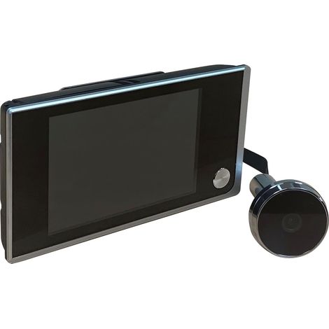 Judas numérique pour Porte avec écran LCD 3,5", Compatible avec Portes 35-110 mm - Noir, Installation Simple, Image Nette en Basse lumière (1/5)