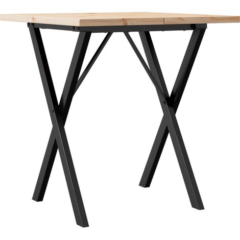 Maison Exclusive - Esstisch X-Gestell 70x70x75,5cm Massivholz Kie