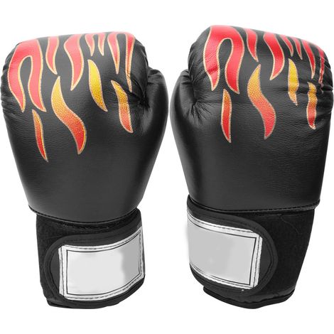 1 Paire de Gants de Boxe Professionnels pour Adultes - Entraînement Sac de Frappe et Sparring - Noir (1/5)