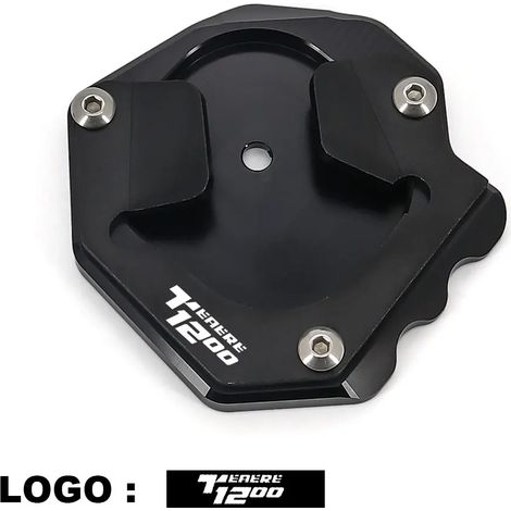 (Logo noir B) Compatible avec Yamaha XT 1200 Z Super Ténéré 1200 XT1200Z XT1200ZE. Béquille latérale, extension et support de pied pour moto. Puissance maximale. (1/4)