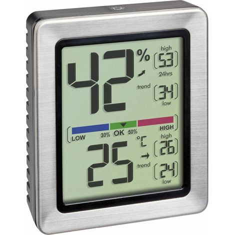 TFA Dostmann EXACTO Thermo-hygromètre argent 30.5047.54.K A583172 (1/4)
