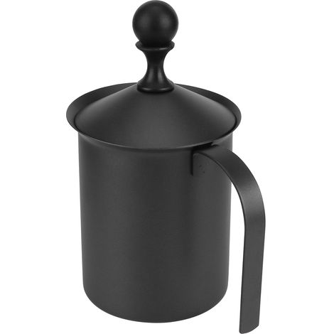 Japanischer manueller Milchaufschäumer aus Edelstahl mit Doppelsieb, Kaffeeweißer, 400 ml (1/5)