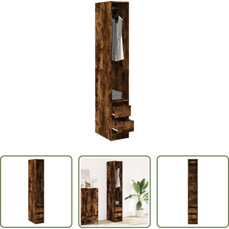 Kleiderschrank Räuchereiche - Kleiderschrank Räuchereiche 30x50x200 cm Holzwerkstoff (1/5)