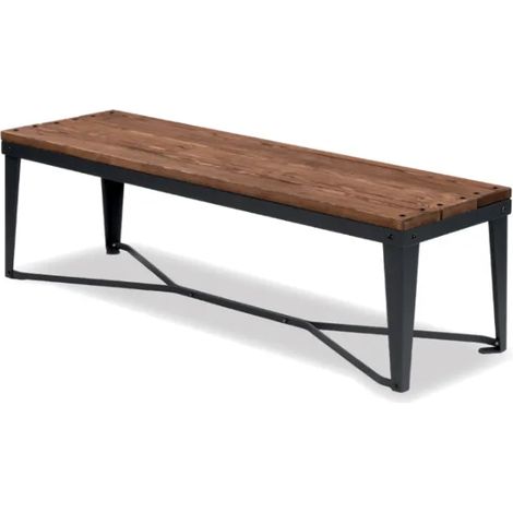 Panca Aries 235 Giochipark legno metallo zincato verniciato 150x45x45h - Grigio Micaceo/Marrone
