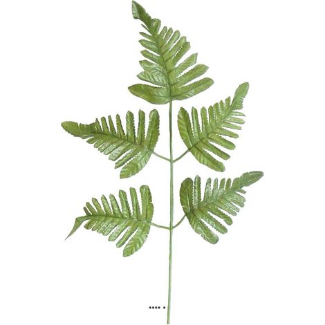 Feuille de Fougère factice des forêts H42cm L25cm Tissu enduit ext.