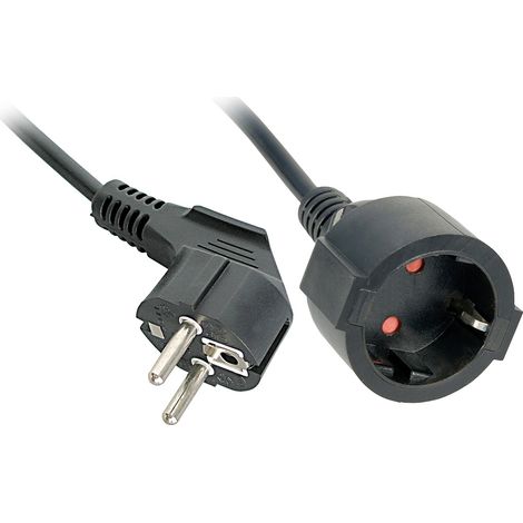 LINDY 30244 Strom Verlängerungskabel Schwarz 3 m H05VV-F 3G 1,5 mm²