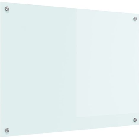 Crédence de cuisine Blanc 80 x 60 cm verre trempé