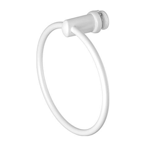Porte-serviettes anneau blanc pour radiateur sèche-serviettes tubes plats (1/3)