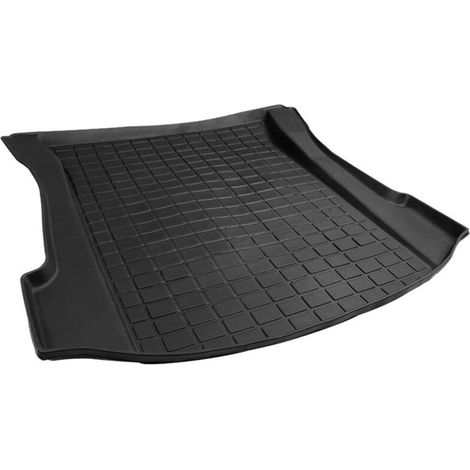 Compatible avec Tesla Model 3 Tapis de coffre en caoutchouc noir TPE Tapis de rangement de coffre arrière de voiture personnalisé Plateau de chargement Coffre Coussinets de protection étanches Tapis d (1/5)