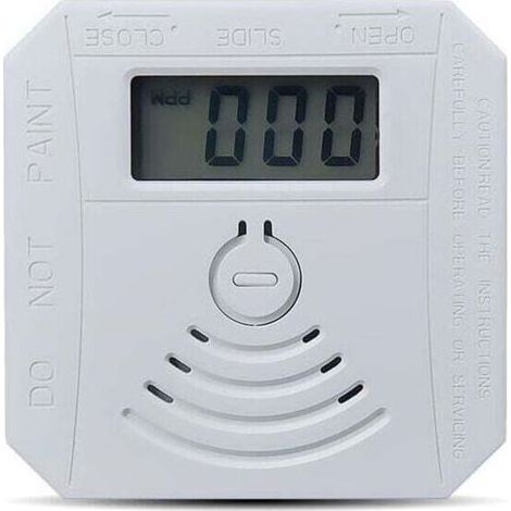 Détecteur de gaz Détecteur de fumée de monoxyde de carbone combiné Détecteur de fumée CO à piles avec écran d\'affichage LED Flash Alarme sonore Motif d\'avertissement sonore (1/4)