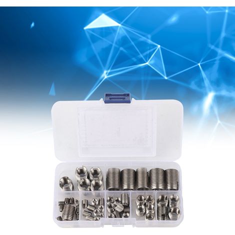 50 Pièces Insert Filetés Autotaraudeurs en Acier Inoxydable pour Réparation et Renforcement de Filets