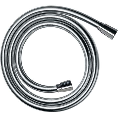 Flexible de douche 125 cm, blanc, résistant, flexible et pratique pour salle de bain, fixation standard, pièce unique (1/5)