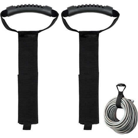 Lot de 2 Sangle de Rangement, Organisateur de Rallonges et de Tuyaux Avec Poignées, pour Ranger des Câbles Rallonge, des Tuyaux des Fils, des Cordespo (1/5)
