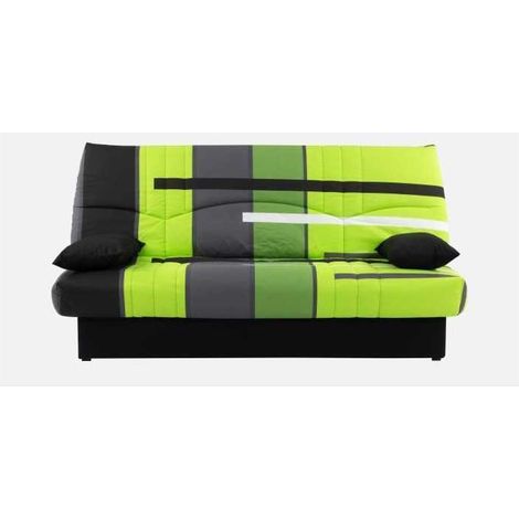 Banquette clic-clac - 3 places – Coton Piste Vert – 190 x 92 x 96 cm – DREAM (1/3)