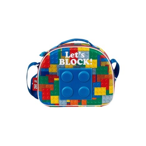 Bolsa Para El Almuerzo 3D Blocks Poliester 26X21X11Cm
