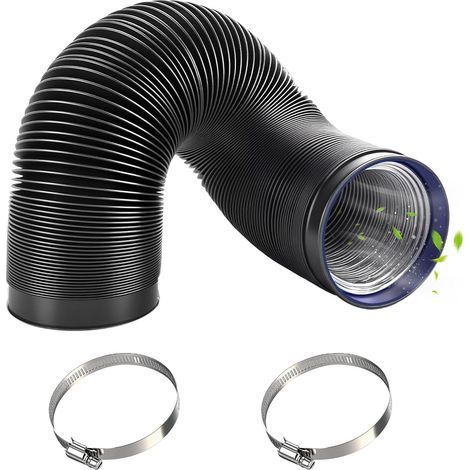 1 Tuyau Climatiseur, 150 mm, 3 m, PVC Aluminium, Gaine Ventilation, Flexible, Climatisation Hotte (1/5)