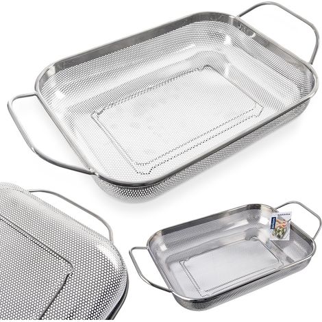 Colador de cocina de acero inoxidable ANETT, 43 x 25 x 9 cm (1/5)