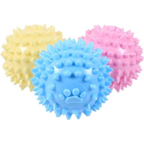Lot de 3 balles de nettoyage des dents pour petits chiens, jouets à mâcher pour chien, jouet de jeu pour chien, jouets à mâcher (1/5)