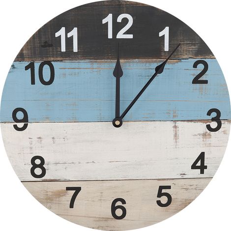 Horloge Murale Rétro Bois Silencieuse Cadran Digital 40cm Décoration Intérieure Salon Chambre Design Vintage Élégant Durable (1/5)