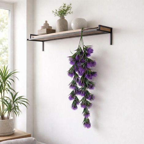 Artificial 75cm Purple Thistle Trailing Hanging Plant Faux Floral (1/4)