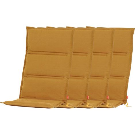 4er-Set Sesselauflage Centauri Ocker 120x48x3cm Sitzkissen Stuhlkissen Kissen (1/5)
