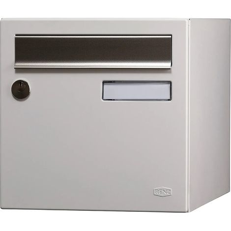 RENZ Boîte aux lettres - 2 portes extérieur - Allure - acier blanc mat (1/5)
