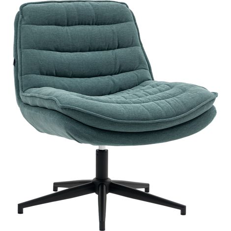 Chaise de bureau pivotante avec large siège, chaise rembourrée spacieuse pour le bureau, bureau, vert foncé (1/5)