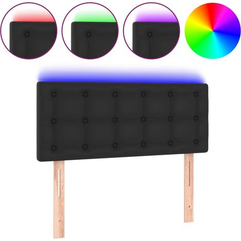 Maison Exclusive - Testiera Nera a LED 80x5x78/88 cm in Similpelle