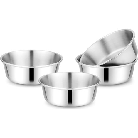 Kids Bowl Set Stainless Steel Bowls 304 18/8 Stainless Steel 10oz Dishwasher Safe 4 Pack (1/5)