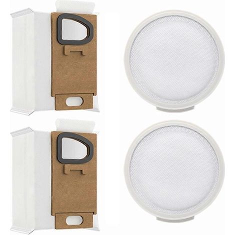 Kit de 4 sacs à poussière et filtres pour aspirateur balai sans fil Roborock H7 : pièces détachées (filtres avant et arrière). (1/5)