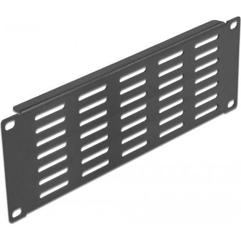 Delock Panel de gabinete de red de 10 con ranuras de ventilaciÃ³n horizontal 2U negro