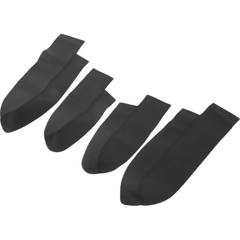 Lot de 4 Caches Accoudoirs de Portière Avant Arrière pour CRV 2007-2011, Revêtement en Microfibre, Noir (1/5)
