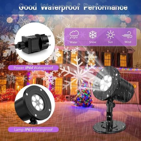 Projecteur LED - - Flocon de Neige - étanche IP65 - Intérieur et Extérieur - Facile à Installer (1/4)