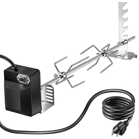 Kit de rôtisserie universel avec tige de pulvérisation de 71,12 cm, support complet et vis de fixation universelles - Prise US (1/5)