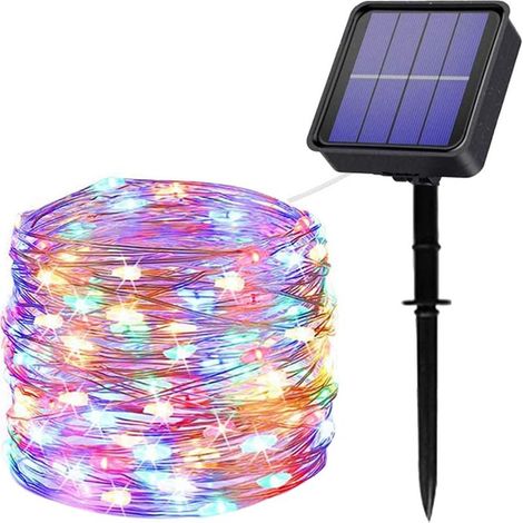Guirlande Lumineuse Exterieur Solaire,22M 200 LED Guirlande Solaire 8 Modes Fil de Cuivre Étanche Décoration Guirlande Lumineuse pour Jardin, Mariage, Fête, Terrasse, Chambre, Balcon (1/5)