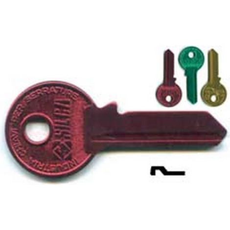 10PZ CHIAVI PER CILINDRI VIRO 5 SPINE GRANDI VI081U - VI081U SX ultralite rosse