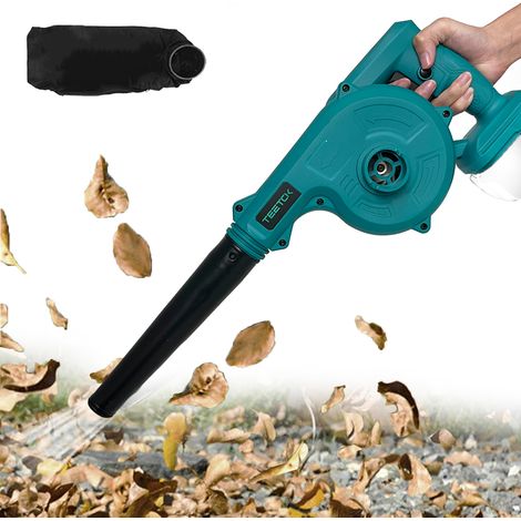 Soffiatori e aspiratori elettrici, pulitore a cordone 2 in 1 ， per soffiaggio di foglie di prato, neve ， auto, radura della polvere d'angolo （nessuna batteria) ， compatibile con la batteria Makita