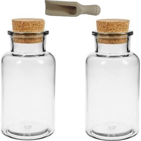 Viva Haushaltswaren – 2 barattoli portaspezie, Vetro, Trasparente, 300 ml