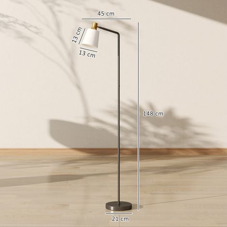 Lampadaire LED pour salon, avec tête orientable à 350°, disponible en températures de couleur 3000K/4000K/6500K, noir (1/5)