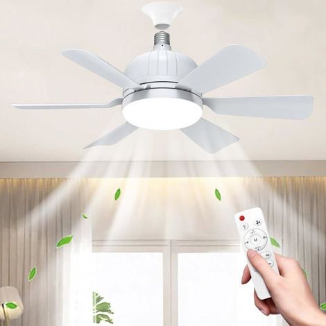 Ventilateur plafond avec Lampe avec Télécommande,40W Lampe Ventilateur Plafond avec Douille E27,Dimmable Ventilateur Plafond LED (1/5)
