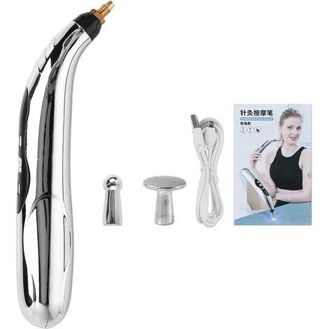 Appareil de massage électronique pour l'acupuncture, les points d'acupuncture, les méridiens, la thérapie laser, le massage thérapeutique, le soulagement de la douleur, la santé et la beauté05495-Aqua