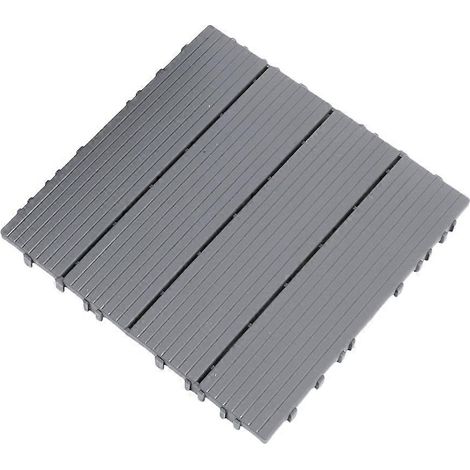Dalles de terrasse extérieures imperméables, emboîtables, imitation bois plastique, pour usage domestique