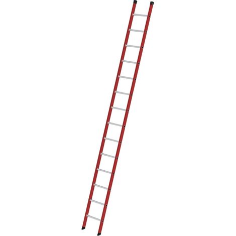 Günzburger Steigtechnik Échelle simple à échelons PRV/Alu sans traverse 14nombre de barreaux - 035014 (1/3)